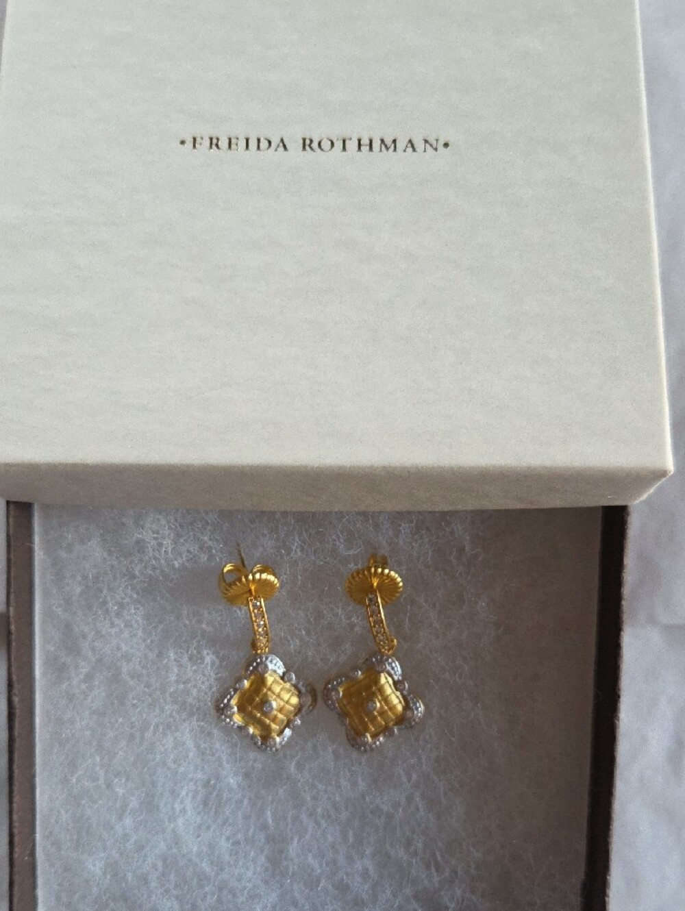 Freida Rothman Clover Drop Earrings - Picture 10 of 10